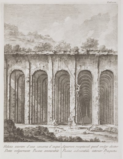 Piscina Mirabilis, from Avanzi della Antichita esistenti a Pozzuoli, Cuma, e Baja by Paulo Antonio Paoli, engraved by Giovanni Volpato by Giovanni Battista III Natali